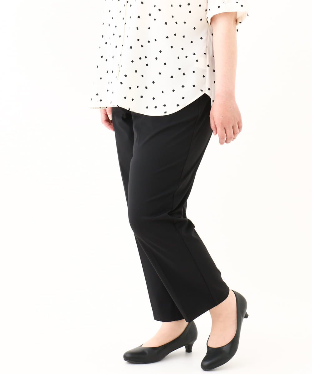 OLLHV32139 eur3(エウルキューブ) 【大きいサイズ/セットアップ対応】接触冷感カノコパンツ ブラック(94)