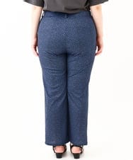 OLLHV33119 eur3(エウルキューブ) 【大きいサイズ】ジャージープリントパンツ ブルー(55)