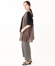 OLLHV33119 eur3(エウルキューブ) 【大きいサイズ】ジャージープリントパンツ ブラック(94)
