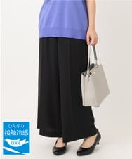 OLLIA18119 eur3(エウルキューブ) 【WEB先行販売】【大きいサイズ/接触冷感】カノコセンタープレスパンツ ネイビー(57)