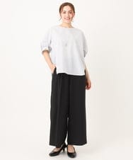 OLLIA18119 eur3(エウルキューブ) 【WEB先行販売】【大きいサイズ/接触冷感】カノコセンタープレスパンツ ネイビー(57)