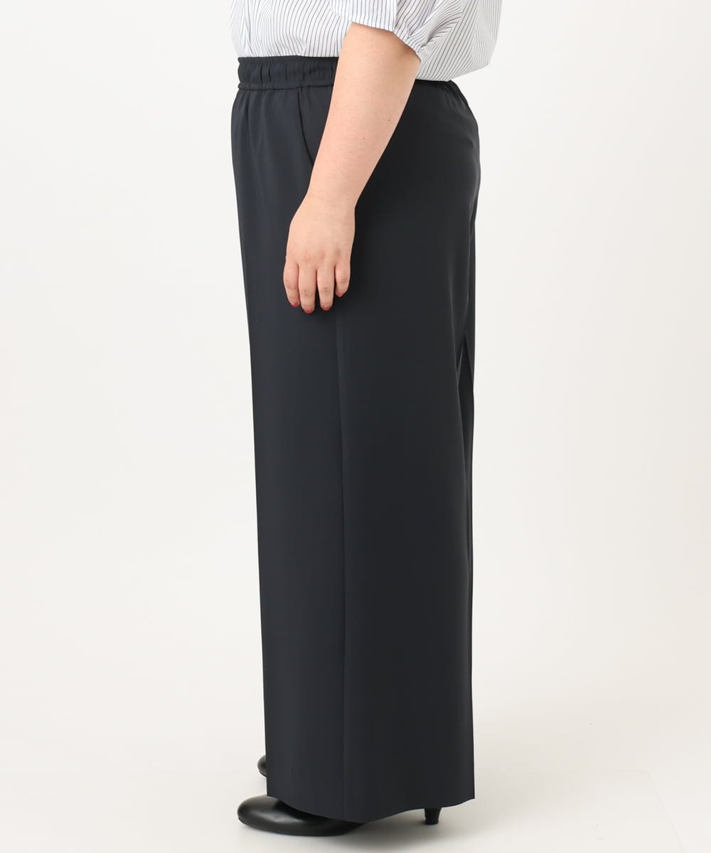 OLLIA18119 eur3(エウルキューブ) 【WEB先行販売】【大きいサイズ/接触冷感】カノコセンタープレスパンツ ネイビー(57)