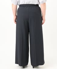 OLLIA18119 eur3(エウルキューブ) 【WEB先行販売】【大きいサイズ/接触冷感】カノコセンタープレスパンツ ネイビー(57)