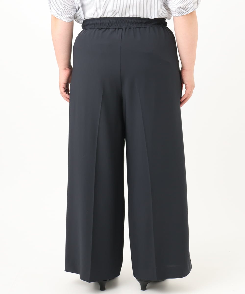 OLLIA18119 eur3(エウルキューブ) 【WEB先行販売】【大きいサイズ/接触冷感】カノコセンタープレスパンツ ネイビー(57)
