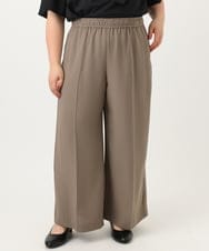 OLLIA18119 eur3(エウルキューブ) 【WEB先行販売】【大きいサイズ/接触冷感】カノコセンタープレスパンツ モカ(84)