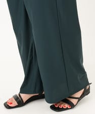 OLLIA38099 eur3(エウルキューブ) 【大きいサイズ/接触冷感】ナイロンストレッチワイドパンツ グリーン(35)