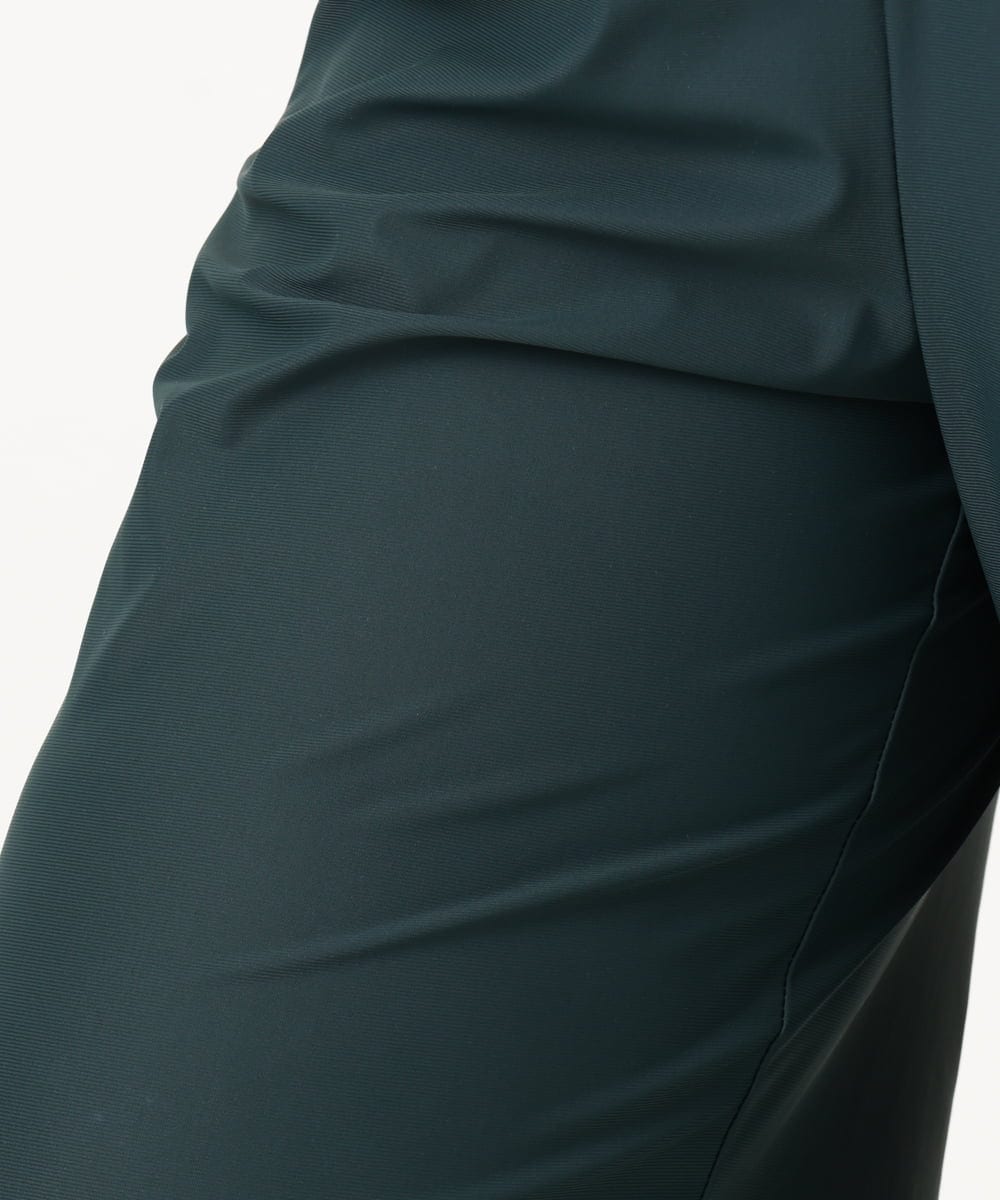 OLLIA38099 eur3(エウルキューブ) 【大きいサイズ/接触冷感】ナイロンストレッチワイドパンツ グリーン(35)