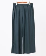 OLLIA38099 eur3(エウルキューブ) 【大きいサイズ/接触冷感】ナイロンストレッチワイドパンツ グリーン(35)