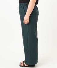 OLLIA38099 eur3(エウルキューブ) 【大きいサイズ/接触冷感】ナイロンストレッチワイドパンツ グリーン(35)
