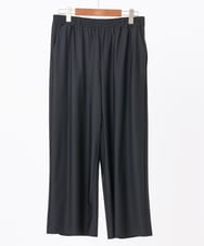OLLIA38099 eur3(エウルキューブ) 【大きいサイズ/接触冷感】ナイロンストレッチワイドパンツ ブラック(94)