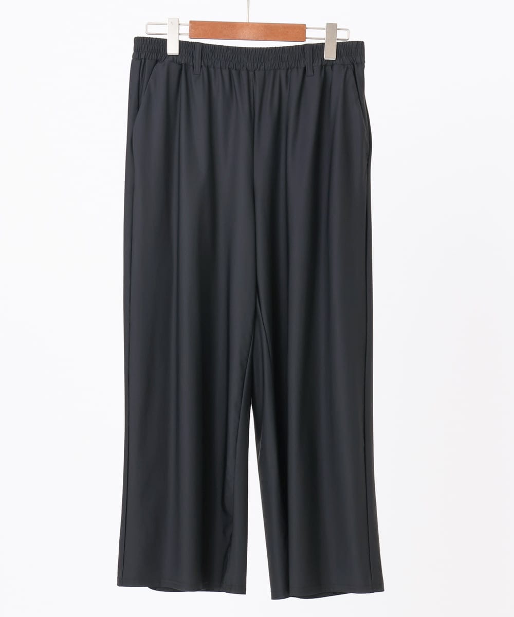 OLLIA38099 eur3(エウルキューブ) 【大きいサイズ/接触冷感】ナイロンストレッチワイドパンツ ブラック(94)