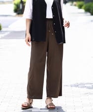 OLLIA44129 eur3(エウルキューブ) 【大きいサイズ/接触冷感】カノコワイドパンツ カーキ(36)