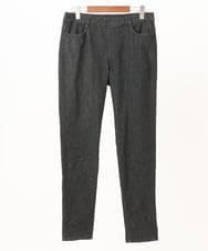 OLLIA45089 eur3(エウルキューブ) 【大きいサイズ/接触冷感】スリムストレッチデニムパンツ ブラック(94)