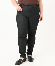 OLLIA45089 eur3(エウルキューブ) 【大きいサイズ/接触冷感】スリムストレッチデニムパンツ ブラック(94)