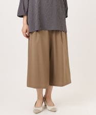 OLLID23099 eur3(エウルキューブ) 【大きいサイズ/接触冷感】エステルストレッチワイドパンツ ベージュ