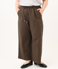 OLLID34099 eur3(エウルキューブ) 【WEB先行販売】【大きいサイズ】エアリーメッシュイージーパンツ ダークブラウン