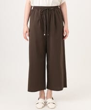 OLLID34099 eur3(エウルキューブ) 【WEB先行販売】【大きいサイズ】エアリーメッシュイージーパンツ ダークブラウン