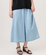 OLLID35109 eur3(エウルキューブ) 【大きいサイズ】ライトオンスデニムパンツ ライトブルー