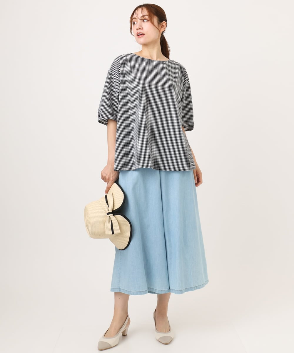 OLLID35109 eur3(エウルキューブ) 【大きいサイズ】ライトオンスデニムパンツ ライトブルー