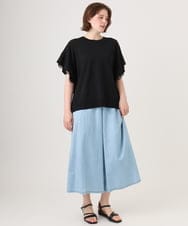 OLLID35109 eur3(エウルキューブ) 【大きいサイズ】ライトオンスデニムパンツ ライトブルー