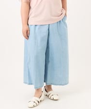 OLLID35109 eur3(エウルキューブ) 【大きいサイズ】ライトオンスデニムパンツ ライトブルー