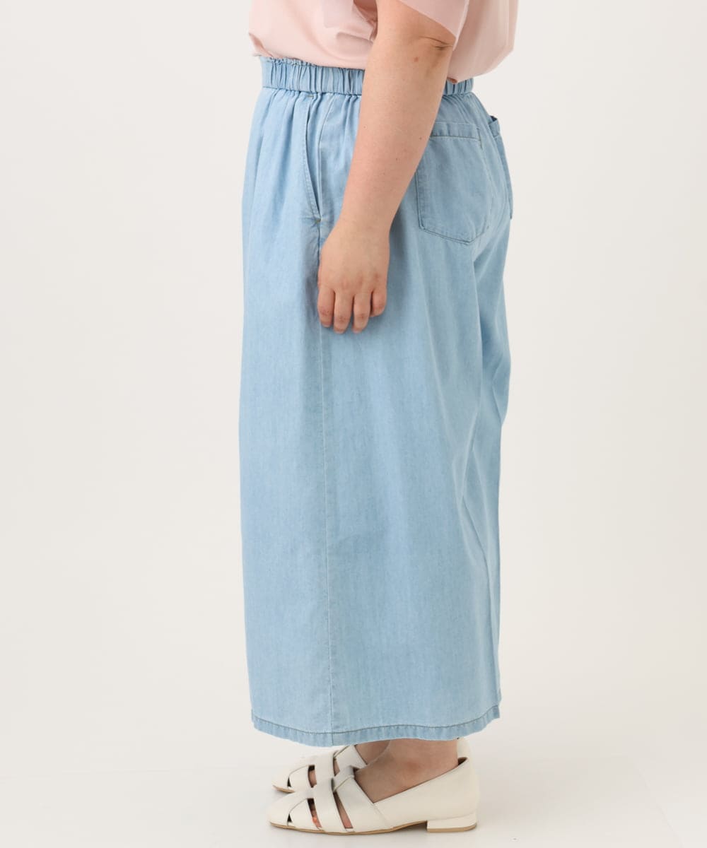 OLLID35109 eur3(エウルキューブ) 【大きいサイズ】ライトオンスデニムパンツ ライトブルー