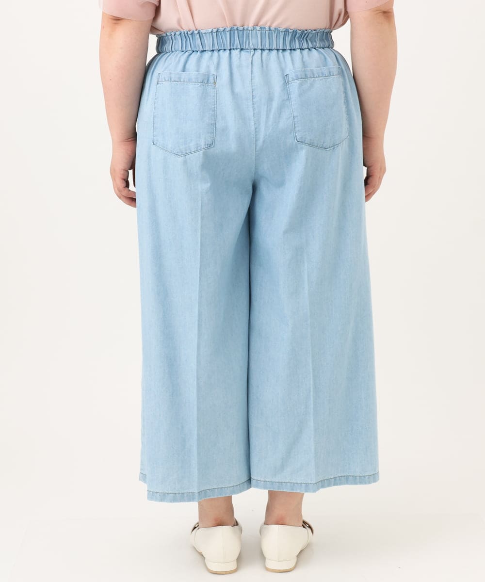 OLLID35109 eur3(エウルキューブ) 【大きいサイズ】ライトオンスデニムパンツ ライトブルー