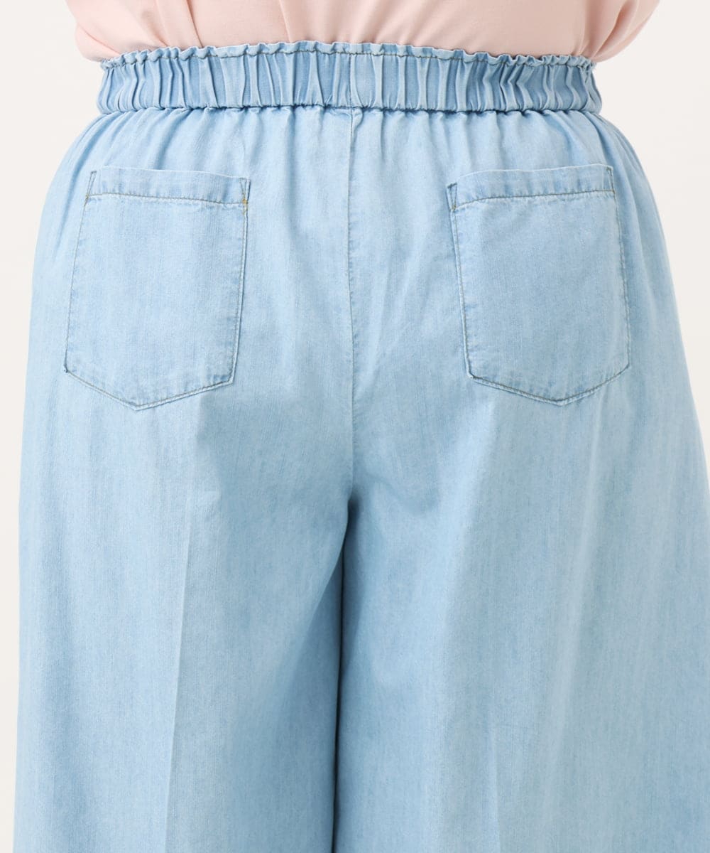 OLLID35109 eur3(エウルキューブ) 【大きいサイズ】ライトオンスデニムパンツ ライトブルー