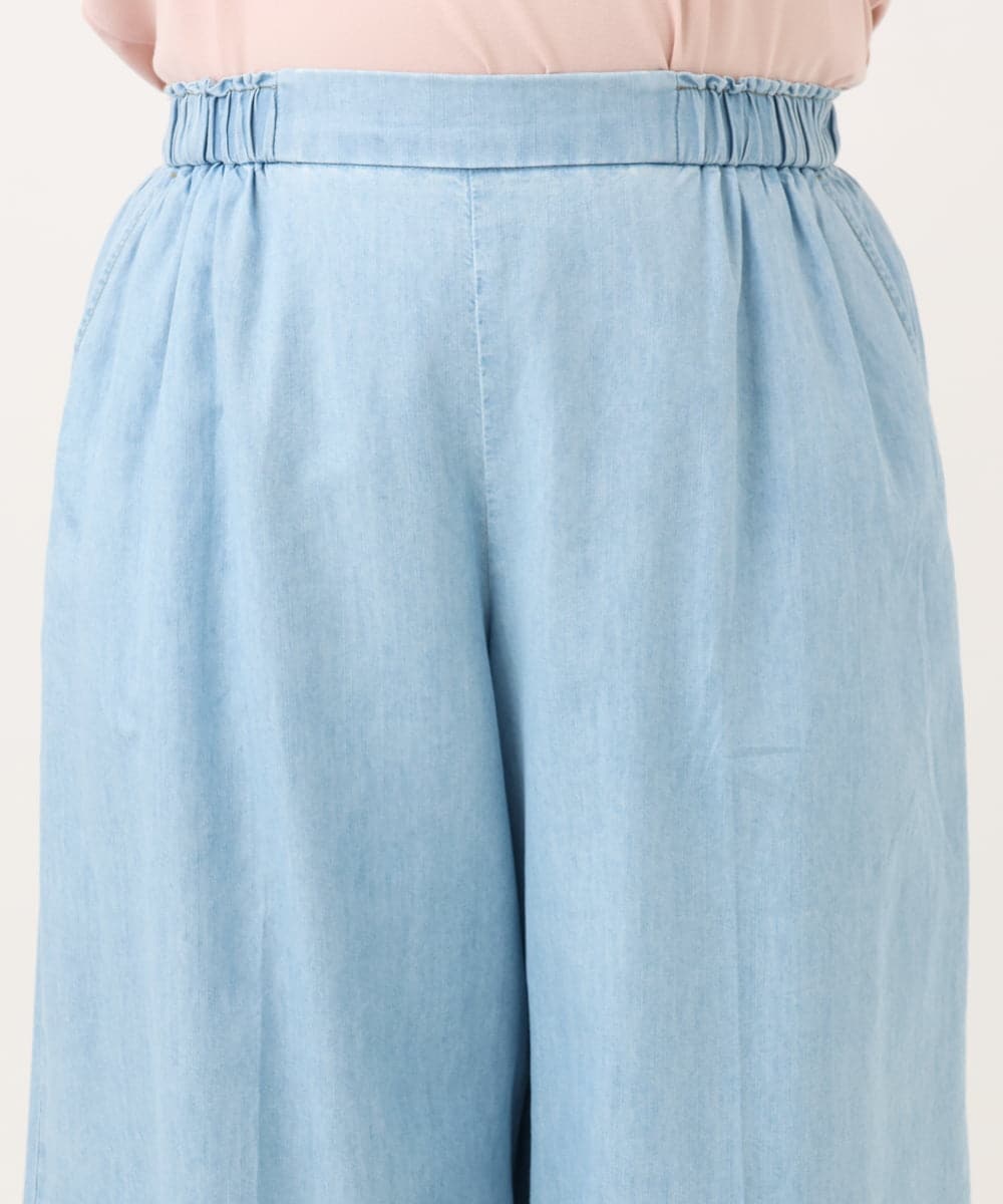 OLLID35109 eur3(エウルキューブ) 【大きいサイズ】ライトオンスデニムパンツ ライトブルー