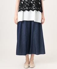 OLLID35109 eur3(エウルキューブ) 【大きいサイズ】ライトオンスデニムパンツ ネイビー
