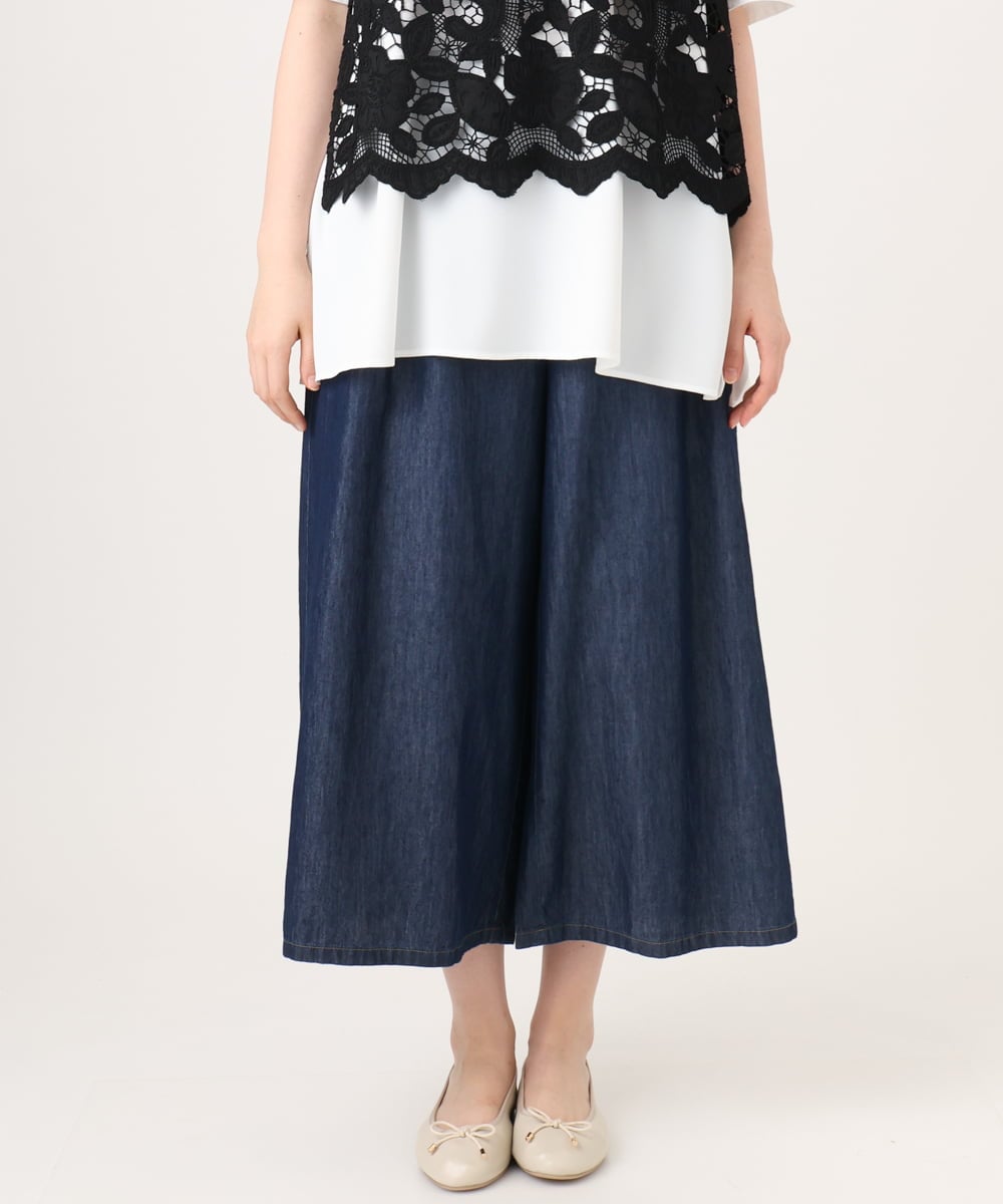 OLLID35109 eur3(エウルキューブ) 【大きいサイズ】ライトオンスデニムパンツ ネイビー