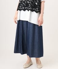 OLLID35109 eur3(エウルキューブ) 【大きいサイズ】ライトオンスデニムパンツ ネイビー