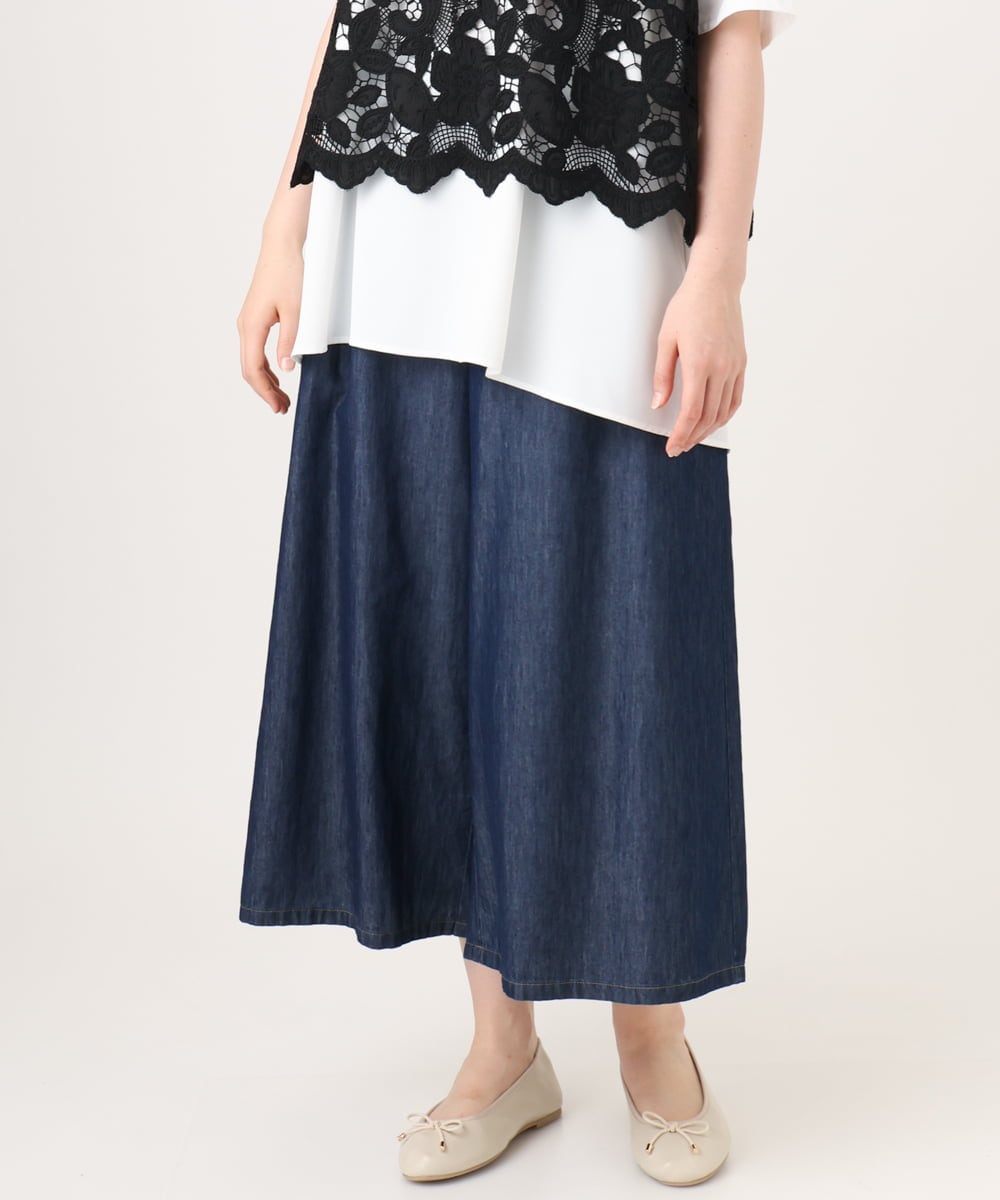 OLLID35109 eur3(エウルキューブ) 【大きいサイズ】ライトオンスデニムパンツ ネイビー