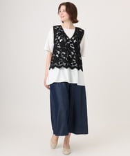 OLLID35109 eur3(エウルキューブ) 【大きいサイズ】ライトオンスデニムパンツ ネイビー