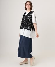 OLLID35109 eur3(エウルキューブ) 【大きいサイズ】ライトオンスデニムパンツ ネイビー