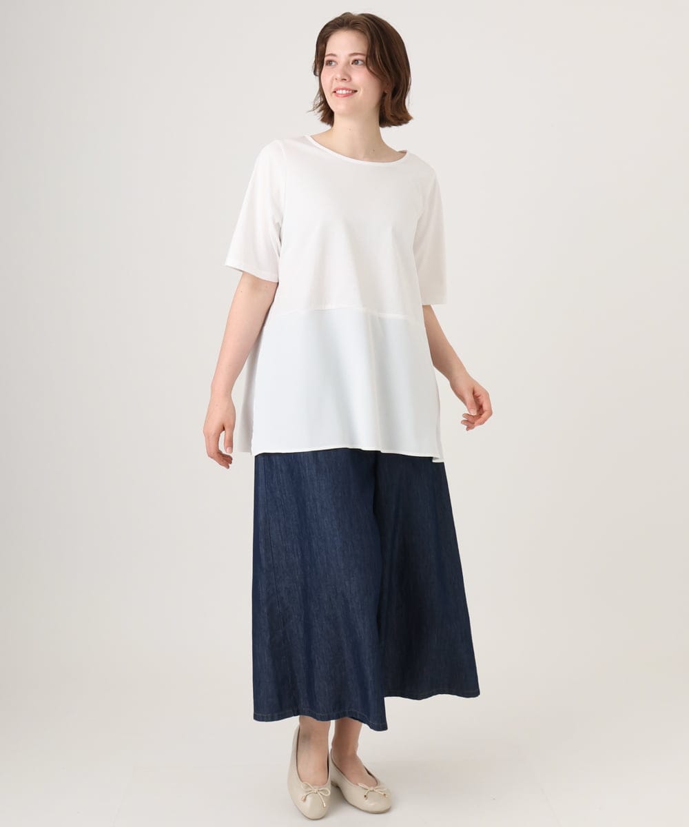 OLLID35109 eur3(エウルキューブ) 【大きいサイズ】ライトオンスデニムパンツ ネイビー