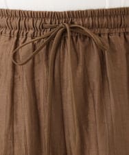 OLLID36129 eur3(エウルキューブ) 【大きいサイズ】シア―ワイドパンツ モカ(無地）