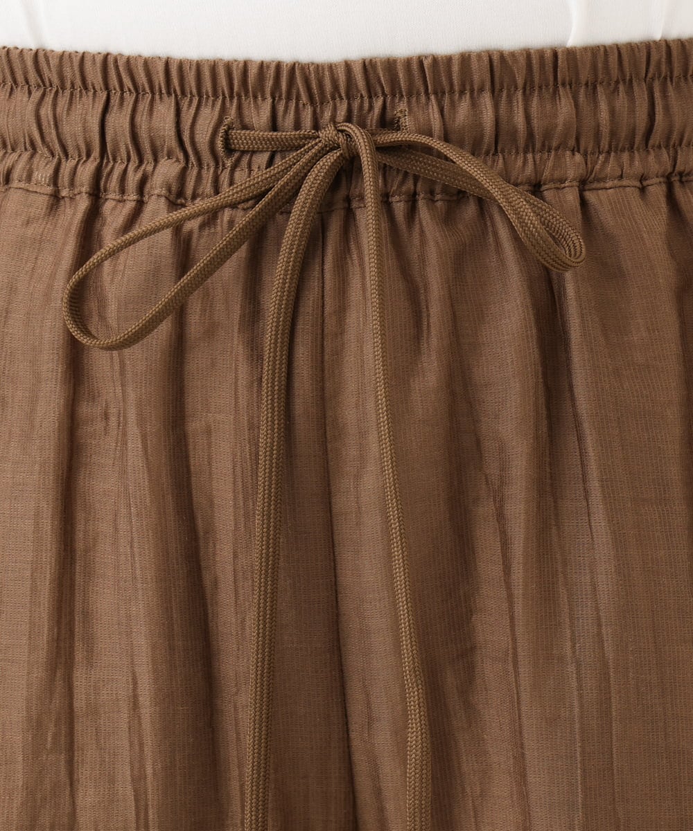 OLLID36129 eur3(エウルキューブ) 【大きいサイズ】シア―ワイドパンツ モカ(無地）