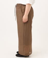 OLLID36129 eur3(エウルキューブ) 【大きいサイズ】シア―ワイドパンツ モカ(無地）