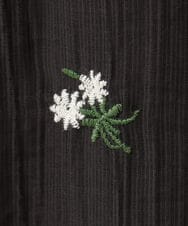 OLLID36129 eur3(エウルキューブ) 【大きいサイズ】シア―ワイドパンツ ダークグレー(刺繍）