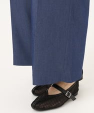 OLLID37089 eur3(エウルキューブ) 【大きいサイズ/UVカット/速乾/接触冷感】洗えるセンタープレスイージーパンツ ブルー