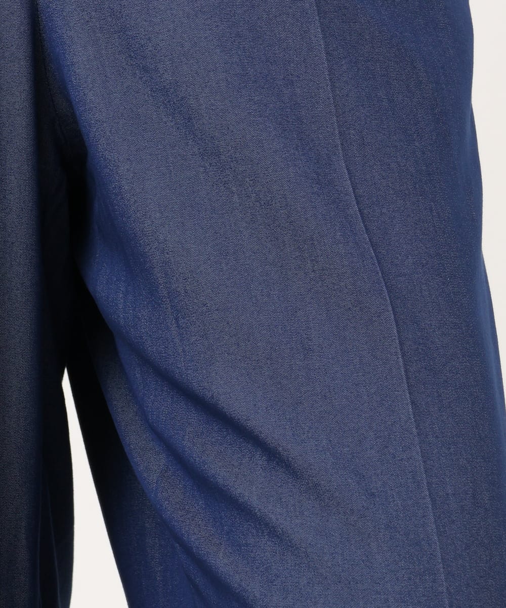 OLLID37089 eur3(エウルキューブ) 【大きいサイズ/UVカット/速乾/接触冷感】洗えるセンタープレスイージーパンツ ブルー