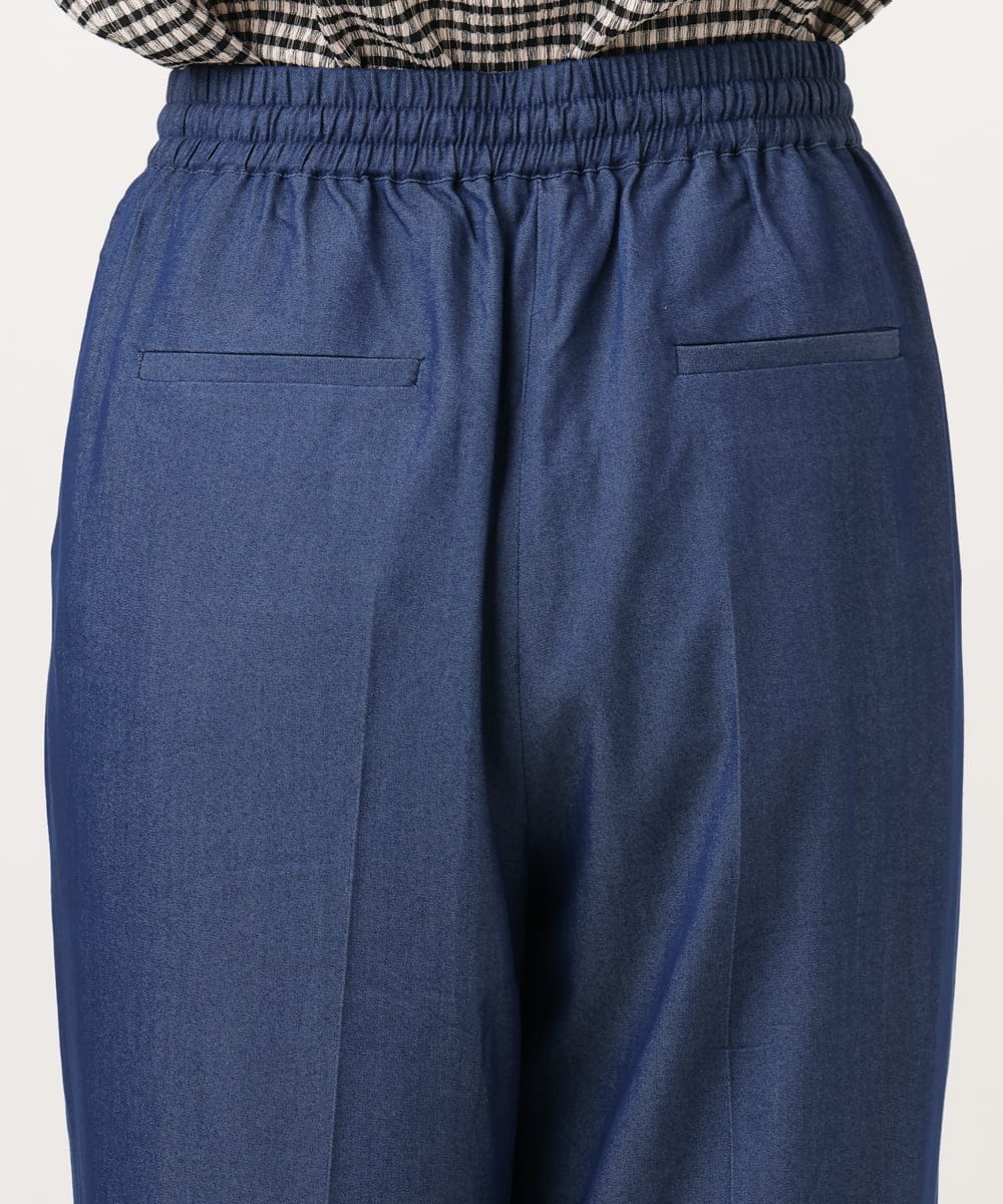 OLLID37089 eur3(エウルキューブ) 【大きいサイズ/UVカット/速乾/接触冷感】洗えるセンタープレスイージーパンツ ブルー