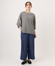 OLLID37089 eur3(エウルキューブ) 【大きいサイズ/UVカット/速乾/接触冷感】洗えるセンタープレスイージーパンツ ブルー
