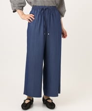 OLLID37089 eur3(エウルキューブ) 【大きいサイズ/UVカット/速乾/接触冷感】洗えるセンタープレスイージーパンツ ブルー