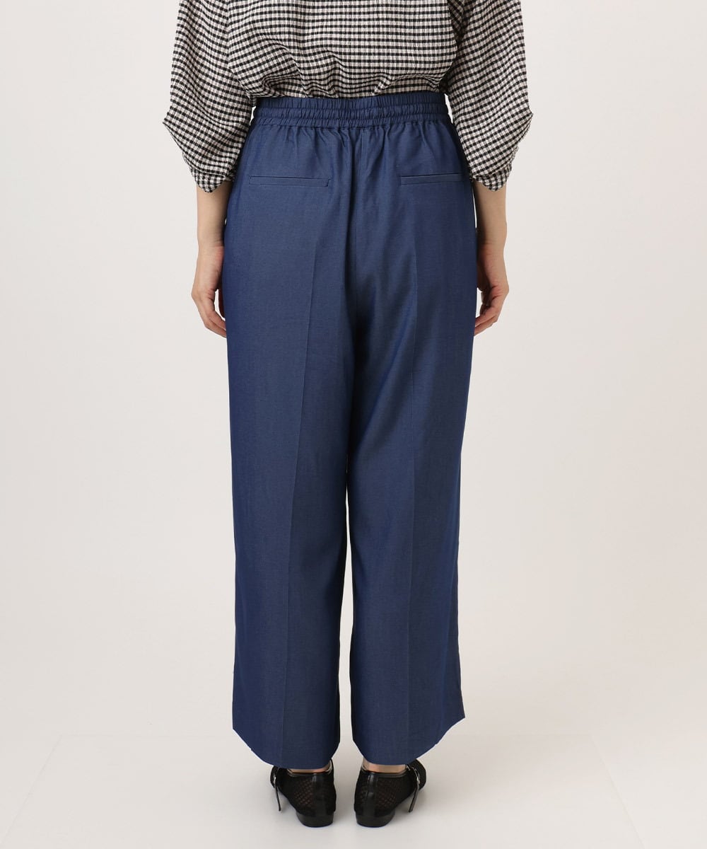 OLLID37089 eur3(エウルキューブ) 【大きいサイズ/UVカット/速乾/接触冷感】洗えるセンタープレスイージーパンツ ブルー