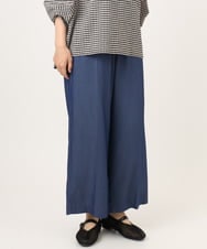 OLLID37089 eur3(エウルキューブ) 【大きいサイズ/UVカット/速乾/接触冷感】洗えるセンタープレスイージーパンツ ブルー