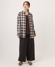OLLID37089 eur3(エウルキューブ) 【大きいサイズ/UVカット/速乾/接触冷感】洗えるセンタープレスイージーパンツ ダークグレー