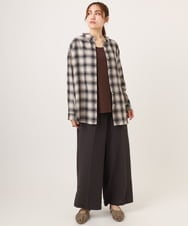 OLLID37089 eur3(エウルキューブ) 【大きいサイズ/UVカット/速乾/接触冷感】洗えるセンタープレスイージーパンツ ダークグレー