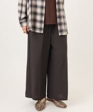 OLLID37089 eur3(エウルキューブ) 【大きいサイズ/UVカット/速乾/接触冷感】洗えるセンタープレスイージーパンツ ダークグレー